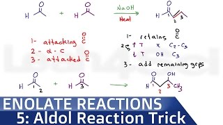 Aldol Condensation Reaction Shortcut by Leah4sci [upl. by Fonz]