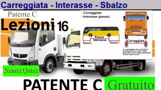 Patente C lezioni 16 gratuito  Patente C c1 Nouvi Quizz  Sbalzo interasse carreggiata [upl. by Aihsetan701]