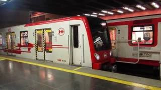 Metro De Santiago  Tren N2120 saliendo de San Pablo [upl. by Alix]