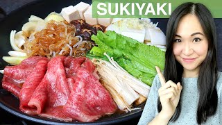 REZEPT Sukiyaki  Japanischer Eintopf  Hot Pot  Fondue  Bestes Wagyu Rindfleisch [upl. by Procter881]