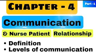 Communication definition  levels of communication fundamental of nursing  bsc nursing 1st year [upl. by Alexander]