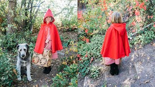 How to Make a Cloak or a DIY Little Red Riding Hood Costume [upl. by Yvette]