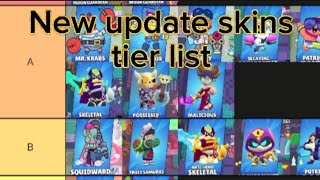 Brawl Stars new update skins tier list August 2024 [upl. by Wahl]