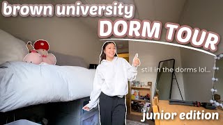 BROWN UNIVERSITY DORM TOUR junior edition  3 person suite common room communal bathrooms  more [upl. by Noteloc]