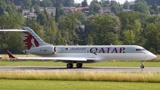 Qatar Amiri Flight  Bomardier BD700 Global Express  TakeOff at Bern Airport [upl. by Allemac]