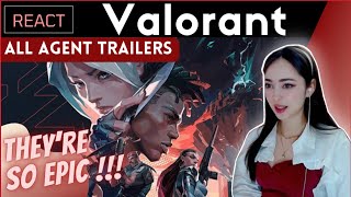 NEW PLAYER Reacts To ALL VALORANT AGENTS TRAILERS [upl. by Oriane308]