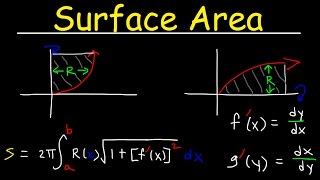 Surface Area of Revolution By Integration Explained Calculus Problems Integral Formula Examples [upl. by Yenahpets73]