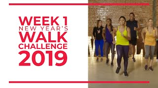 New Years Walk Challenge 2019  Week 1  Walk at Home [upl. by Ahsoem568]