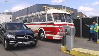 4 Europatreffen historischer Omnibusse Ausfahrt der Busse in Speyer [upl. by Jariv]