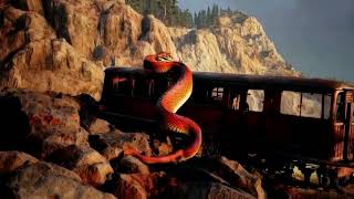 Travel Exploring Python vs Train Amazon Jungle Animaltheater wow nature [upl. by Gerkman]