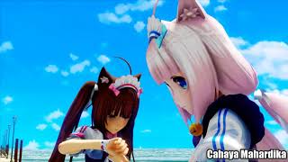 MMD Fight Nekopara Vanilla Vs Chocola [upl. by Akenn766]