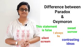 Difference between paradox and oxymoron  examples  points of difference explained in hindi notes [upl. by Whipple]