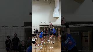 6th Grader Right Side Hitter Setter and wicked Serve Playing Middle School Volleyball [upl. by Ymassej]