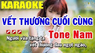 Karaoke Vết Thương Cuối Cùng Tone Nam Nhạc Sống  Trọng Hiếu [upl. by Acirretahs]