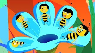 famille doigt abeille  bébé rime  chansons pour enfants  Bee Finger Family  Finger Family Rhyme [upl. by Salinas]