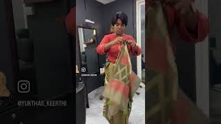 Easy saree pleeting shortstamil chennaihairstyles [upl. by Bruno827]