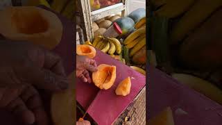 Fruit Ninja of MUSKMELON  Amazing Fruits Cutting Skills  Indian Street Food in 2024 shorts food [upl. by Ahsoik]