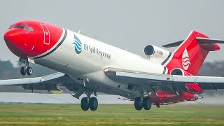 BOEING 727 DEPARTURE with EPIC SOUND  LANDING  Classic Plane in Action [upl. by Schroder216]