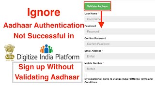 Fix Aadhaar Authentication Not successful in Digitize Aadhaar  Steps to Register in Digitize India [upl. by Ednarb377]