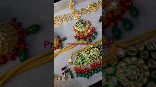 Bridal jewellery design for wedding 2024 green bridal meenakari fancy [upl. by Giverin]