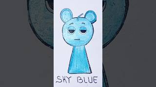 How to draw sky blue Sprunki drawing animation sprunki art doodleart [upl. by Nylaras]