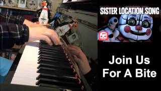 FNAF Sister Location Song  quotJoin Us For A Bitequot  JT Machinima Piano Cover by Amosdoll [upl. by Phillis]