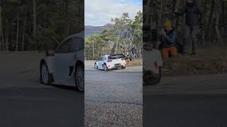 Difficult turn Adrien Fourmaux test rallye Monte carlo 2024 [upl. by Benkley303]