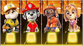 ALL PAW Patrol  Chase 🌟 Marshall 🌟 Tuck 🌟 Ella ☄️ Tiles Hop EDM Rush [upl. by Harvie]