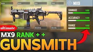 BEST MX9 GUNSMITH IN CALL OF DUTY MOBILE BEST RANK SETUP OF MX9 [upl. by Darsey]