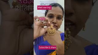 earring jewellery copper  premium indianfashion south jewelry womens onlineshopping [upl. by Haslam]