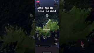 Who named this island in New Zealand 💀 shorts googleearth memes viral [upl. by Ahsekim]