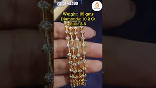 Diamond bangles are a perfect blend of glamour  22 carat gold with 80 gr and 10 carat of diamonds [upl. by Nived]