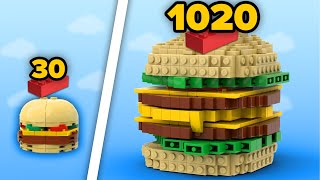 LEGO BURGERS in Different Scales  Comparison [upl. by Ketchan561]