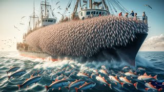 High Tech Fishing  Harvesting Tons of Fish Using Advanced Trawling Techniques [upl. by Annekam]