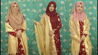 3 Hijab Styles with Salwar KameezHow to Wear Chiffon Hijab With Salwar Suit [upl. by Younglove]