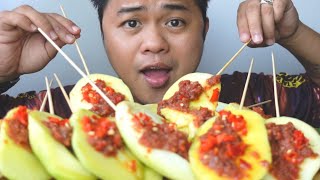 MANGGANG HILAW  GREEN MANGO MUKBANG BEST FILIPINO FOOD  MUKBANG PHILIPPINES [upl. by Adekan]