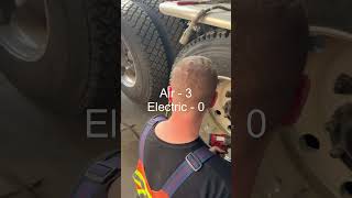 Milwaukee M18 halfinch impact vs 1 inch air impact on semi truck mechaniclife milwaukee [upl. by Alcinia]