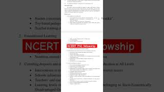 NCERT Doctoral Fellowship 2023 fellowship ugcnet ntanet phd scholarship netexam shorts viral [upl. by Lashonda826]