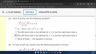 Calculus 1  HW1 Q14  23010  WebAssign [upl. by Cherice]