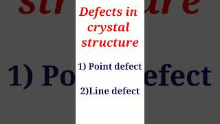 Defects in Crystal structure  point and line defects  Schottky and Frenkel defects [upl. by Klump]