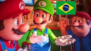 Charles Martinet speaking Brazilian Portuguese in The Super Mario Bros Movie [upl. by Aihsia]