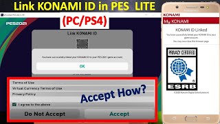 How to Link KONAMI ID in PES PCPS4 [upl. by Treblah]