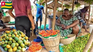 Rural African village market day in Togoville West Africa Cost of living in an African village 2024 [upl. by Nyllij]