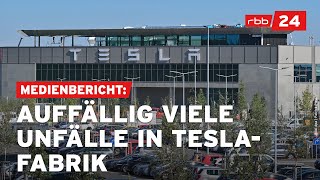 quotSternquotRecherche Fast täglich Arbeitsunfälle bei TeslaFabrik in Grünheide [upl. by Sitnalta]