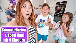 Sommerferien Einkaufen mit 4 Kindern 😍 Takis live Test amp XXL Food Haul  Mamiseelen [upl. by Sobel255]