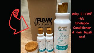 My review of Raw Sugar Shampoo amp Conditioner  Hair Mask Bundle without Sulfates and Parabens [upl. by Inaffyt]