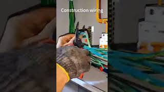 Construction wiringwire wiring electrician cable work voltage tester viralvideo electrical [upl. by Marj875]