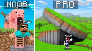 NOOB vs PRO  SECRET BASE BUILD BATTLE CHALLENGE Ft ProBoiz95 [upl. by Bonine93]