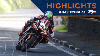 Qualifying 1 Highlights  2023 Isle of Man TT Races [upl. by Poler]