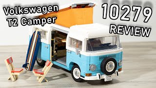 LEGO 10279 Review  LEGO Volkswagen T2 Camper Van  Review 10279 LEGO Creator 2021 LEGO VW [upl. by Akimet]